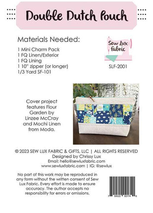 Double Dutch Pouch Pattern