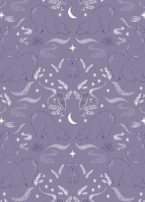 Arctic Lights Winter Night Purple