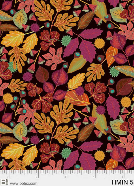 Autumn Leaves on Black