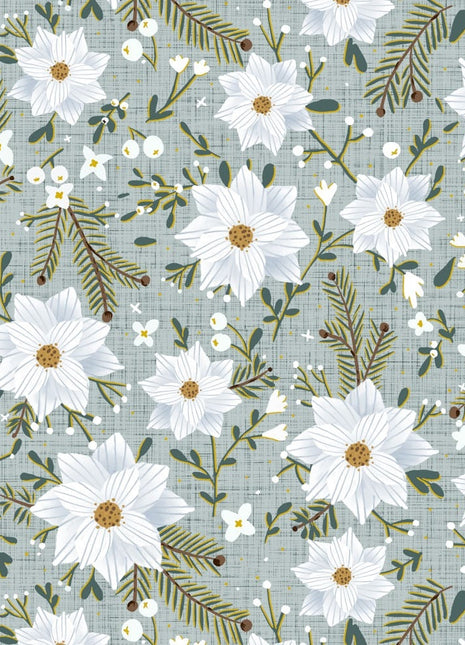 Winter Flower Mint Metallic